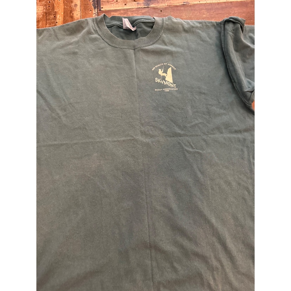 Vintage 1999 Boy Scouts of America Skymont Scout Reservation Map T-Shirt XL